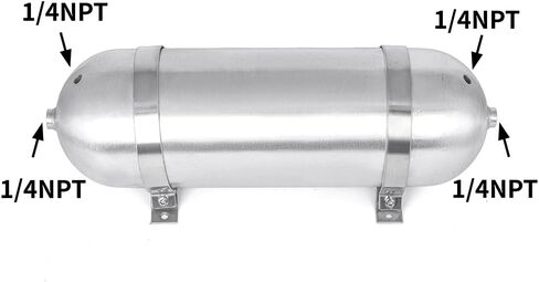 3 Gallon Aluminum Air Tank with 1/4 Inch NPT Ports For Air Suspension in Saudi Arabia