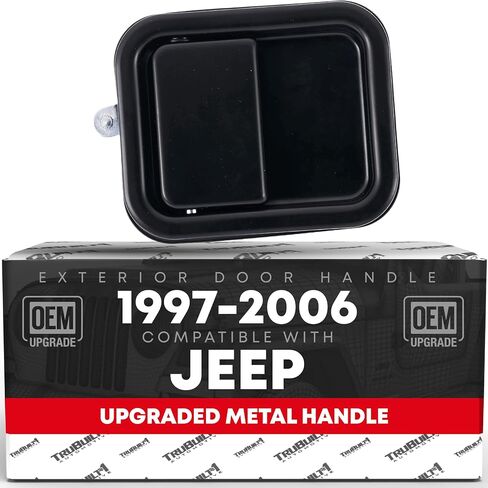 مجموعة مقبض الباب الخارجي ، السائق الأمامي + مقبض باب الركاب - متوافق مع 1997-2006 Jeep Wrangler ، نوع الباب الكامل - الأسود ، المعدن ، 55176382ae ، 55176382ab ، 55176383ae ، 55176383ab ، 79398 ، 79399 in Kuwait