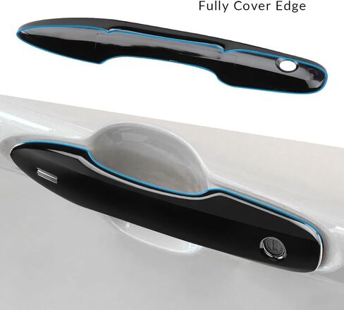 Upgraded Snap-on Door Handle Cover Compatible for 2018-2023 2024 2025 Toyota Camry Accessories No Adhesive Door Handle Protectors for 2020-2024 2025 Corolla 2020-2025 Venza (Glossy Black) in Saudi Arabia