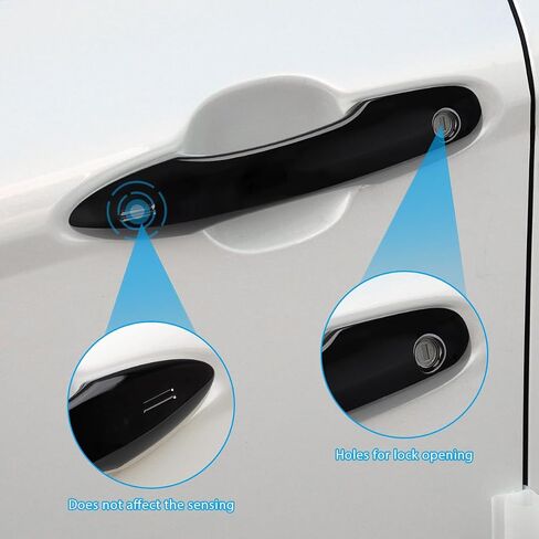 Upgraded Snap-on Door Handle Cover Compatible for 2018-2023 2024 2025 Toyota Camry Accessories No Adhesive Door Handle Protectors for 2020-2024 2025 Corolla 2020-2025 Venza (Glossy Black) in Saudi Arabia
