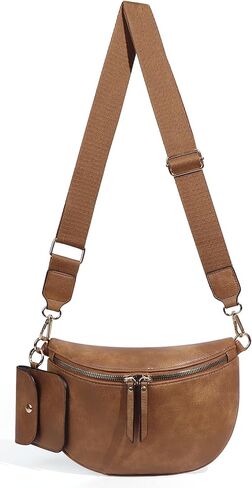 2 PCS أكياس كروسة المتقلب للنساء Bum Bag Checkered Cross Body Sling Backpack Hobo Satchels محفظة الكتف المحفظة in Kuwait