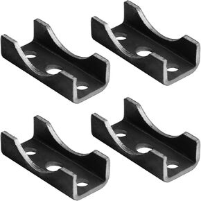 GBGS 4 Pcs Trailer Axle Spring Perch Seat for OD 3" Round Tube,7/32" Thick Heavy Duty U Leaf Spring Saddle Bracket