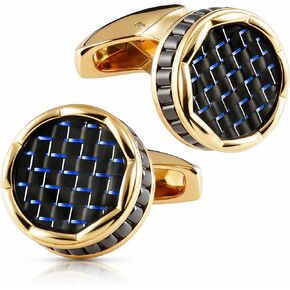 Cufflinks for Men,Cuff Links Mens,Mens CuffLinks with Gift Box,Tuxedo Shirt Cuff Links,Shirt Accessories for Formal Wedding Groom Business,Gold,Rose gold