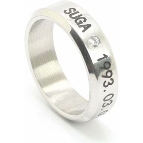 babyhealthy Kpop Album Ring Necklace Jungkook Jimin SUGA JHOPE JIN Titanium Rings Merchandise