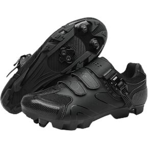 أحذية Kescoo Mountain Bike للرجال مع 2-Bolts SPD Cleats أحذية ركوب الدراجات في الهواء الطلق مع مشبك راتشيت سريع