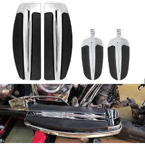 Front Driver Floorboard Rider Foot Pegs Fit For Harley Touring Road King Electra Street Road Glide 1986-2025 Trike 2008-2025 Softail FL 1986-2017 FLD 2012-2016 Chrome