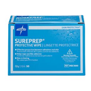 Medline Sureprep Skin Protection حاجز ، امسح - الإمدادات الطبية ذات الجودة المتميزة للعناية بالبشرة وحمايةها ، حزمة 50