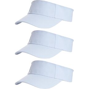 Yookat 3 Pack Visor Sun Hat Adjustable Sun Visor Caps Golf Tennis Visor Hat for Sports Girls Boys Outdoor