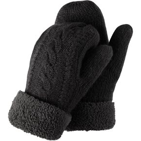 Women's Winter Gloves, Winter Warm Mittens Thick Knitted Gloves Mittens Warm Soft Lining Cold Weather Accessories Gifts in Kuwait