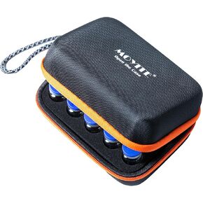 15 Slots,Insulin Vial Fridge Organizer with Logo for Easy Opening of Case,Hand Strap,Fit Standard and Tall 10ml U-100 Vials,Black and Orange Edges