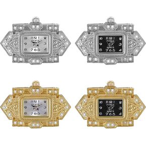 مجوهرات الجدة إصبع مشاهدة Silver Gold Plated Ring Ring Watch Square Dial Quartz Watch Rings ، لعيد الميلاد