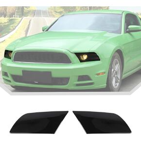 JeCar Front Headlight Cover Smoked Tint Trim Covers Fit for Ford Mustang 2010-2014