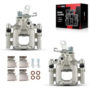 Torchbeam Rear Brake Calipers Set for Volkswagen 2012-2015 Passat, Volkswagen 2010 2012-2014 Jetta 2.0T, Rear Left and Rear Right Calipers Replace # 19B6384+19B6385
