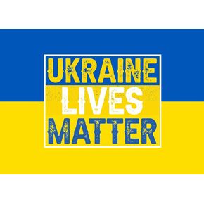 Ukraine Lives Matter Flag 28x40 Inch, Ukrainian Lives Matter Flag, Ukrainian Flags, Indoor and Outdoor Decoration, Ukraine House Flag Durable Polyester Fabric Machine Washable, Made in USA