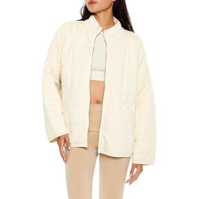 Forever 21 Women's Quilted Zip-up Jacket