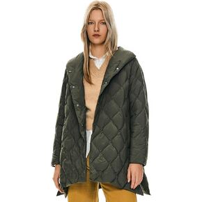 Orolay Women's Oversized Quilted Puffer Jacket Lightweight Insulated Casual Long Sleeve Padded Coat with Pockets in Kuwait