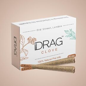 Herbal Cigarettes (Clove) - Nicotine Free, Tobacco Free, THC Free, 100% Natural, Additives Free | Cigarette and Vape Alternative for Quit Smoking | 1 Pack-10 Prerolls - Drag Clove