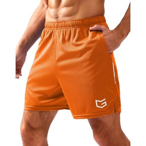 G Gradual Men's Gym Shorts 5"/7"/10" with Zipper Pockets Basketball Athletic Mesh Quick Dry Shorts for Workout Running Tennis