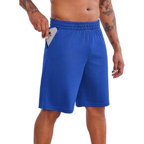 PINSPARK Mens Basketball Shorts with Pockets - 10" Quick Dry Lightweight Athletic Shorts Mesh Gym Shorts for Men