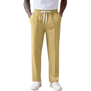COOFANDY Men's Knit Sweatpants Lightweight Open Bottom Casual Pants Drawstring Jogger Yoga Pants with Pockets