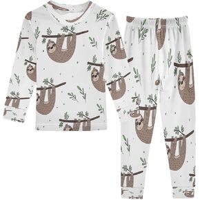 Senya Pajama يضع قمة الأكمام الطويلة وفروع سروال نوم سروال في سن 2-8 سنوات