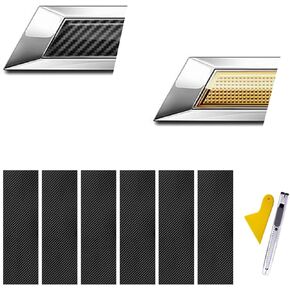 متوافقة مع ملصقات Wrap Logo Logo المتوافقة مع شارات DIY الخاصة بـ Chevy 3pcs أسود غير لامع