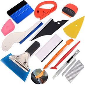 EHDIS Window Tint Tools Vinyl Wrap Tool Kit With Vinyl Squeegee,Vinyl Wrap Stick,Wrapping Paper Cutter, Utility Knife and Blades for Car Wrapping,Wallpaper Installation