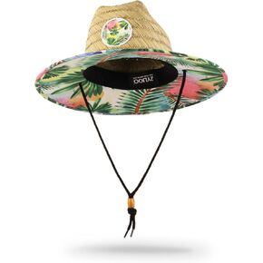 Zylioo Oversize XXL Straw Hat for Men,XL Women Wide Brim Lifeguard Hat,Large Beach Sun Hat UPF 50+ for Sun Protection