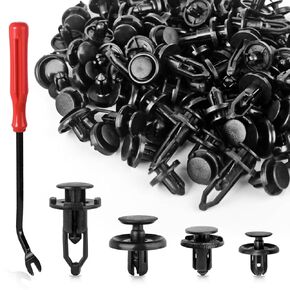 Xislet 120pcs 6mm 7mm 8mm 9mm مسامير بلاستيكية متوافقة مع نوع الدفع Toyota Retainer 90467-10183 ، محرك تحت السحابات الغطاء 90467-07201 ، مقاطع Fender الوفير 52161-020 ، دبابيس الجسم 90467-08185