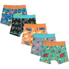 BioWorld Dinosaur Aop Toddler Boy's Boy 5-Pack Boxer ، أحجام 2T-5T