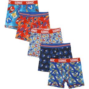 Youth Boys Sonic the Hedgehog Boxer Brief Underwear 5-Pack - Speedy Comfort for Gamers