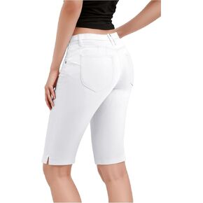 Hybrid & Company Womens Ultra Comfy Butt Lift Stretch Bermuda City Shorts in Saudi Arabia