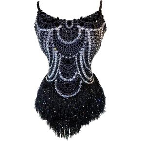 بريق الترتر الهامش bodysuit قطب الرقص يوتار مثير حفلة عيد ميلاد النادي الاحتفال بأزياء الأداء المرحلة
