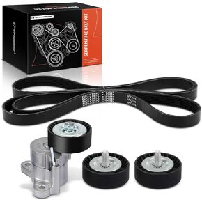 A-Premium Engine Serpentine Belt Drive Kit Compatible with Jeep, Dodge & Chrysler Cars - Compass 2008-2017, Journey 2009-2017, 200 2011-2014, Patriot, Avenger, Caliber, Sebring - 1.8L 2.0L 2.4L