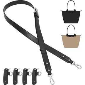 Doxo Purse Strap Compatible with Longchamp S/M/L Bag, 4 Upgraded Buckles Leather Bag Strap Conversion Kit for Women Crossbody Bags
