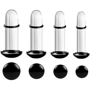 مقاييس الأذن الزجاجية طقم طقم 3 أزواج/6pcs 16g-12g موسع الأذن المقابس