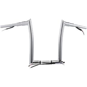 MoKitDora 12" Rise Prewired Ape Hanger Handlebar 1.5" Fat 1.25" Clamp Bar for 2012-2015 Softail Fat Boy FLSTF FLSTFB Shrine SE FLSTC 2013-2015 Breakout CVO FXSB FXSBSE, Black