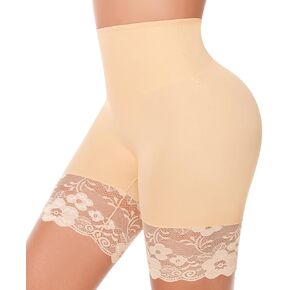 Womens Shapewear Shorts Tummy Control Slip Shorts Seamless Anti Chafing Shaping Boyshorts Lace Under Shorts