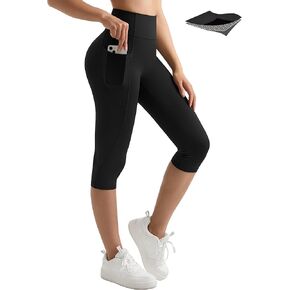 MOOSLOVER Women Buttery Soft Capris Leggings with Pockets High Waisted Scrunch Butt Tummy Control Workout Yoga Pants in Saudi Arabia