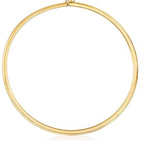 Ross-Simons Italian 6mm 14kt قلادة أوميغا الذهب الأصفر