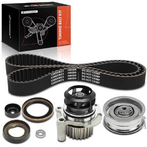 A-Premium Engine Timing Belt Kit with Water Pump Compatible with Volkswagen Jetta 1999-2008/2011-2015, Golf 1999-2006, Beetle 1998-2005, Golf City 2007-2010, Jetta City 2007-2008 - SOHC 2.0L