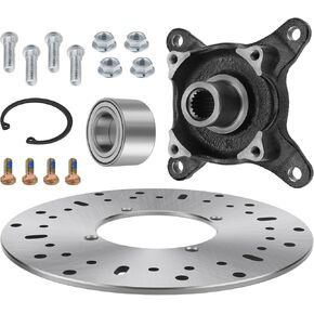 Front Wheel Hub with Bearing Studs & Brake Rotor for Polaris Ranger 500 570 Full-Size 2016-2024 Ranger EV 2017-2022 PRO-XD-Mid-Size