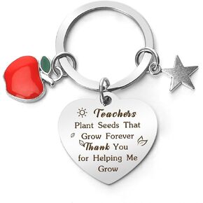 Teacher Appreciation Gifts for Women Men Thank You Teacher Keychain Gift Graduation End of Year Retired Teachers Gift