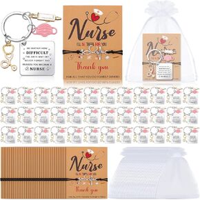 96 Pcs Nurse Gifts Bulk Nurse Keychain Week Gifts Bulk 2025 Thank You Appreciation Keychain for Party Medical Graduation Coworkers Nursing Employee Assistant(Face Mask)