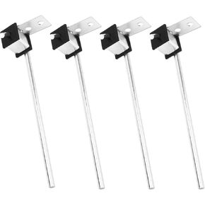 4-Pack Universal Exhaust Hanger Kit - 3/8" Rod 10" Long Universal Exhaust Hanger Rod Weld On Heavy Duty Exhaust Bracket Hanger