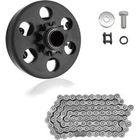 Centrifugal Clutch, Go Kart Clutch 3/4 Bore 10T with #40 41 420 Chain for Mini Bike, Go Kart, predator 212, Lawnmower and Honda GC GX 2-6.5HP Engine GC160 GC190 GX120 GX140 GX160 GX200.