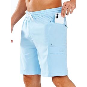 NORTHYARD Men's 9" Board Shorts with 4 Pockets Beach Shorts Swim Trunks Swimwear for Men Bathing Suit