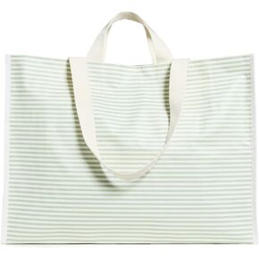 SunnyLife Women's Carryall Beach Bag, Sage Stripe, One size