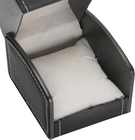 Luxury Single Watch Gift Box with Removable Pillow, PU Leather Single Watch Case Wristwatch Jewelry Storage Display Holder Cases for Men and Women (Black) in Saudi Arabia