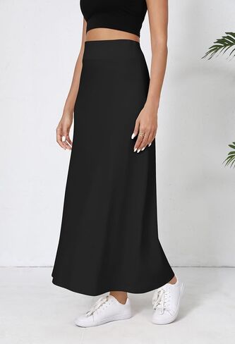 Urban Coco المرن الخصر A-LINE Long Maxi Maxi أسفل الركبة للنساء في ربيع الصيف in Kuwait